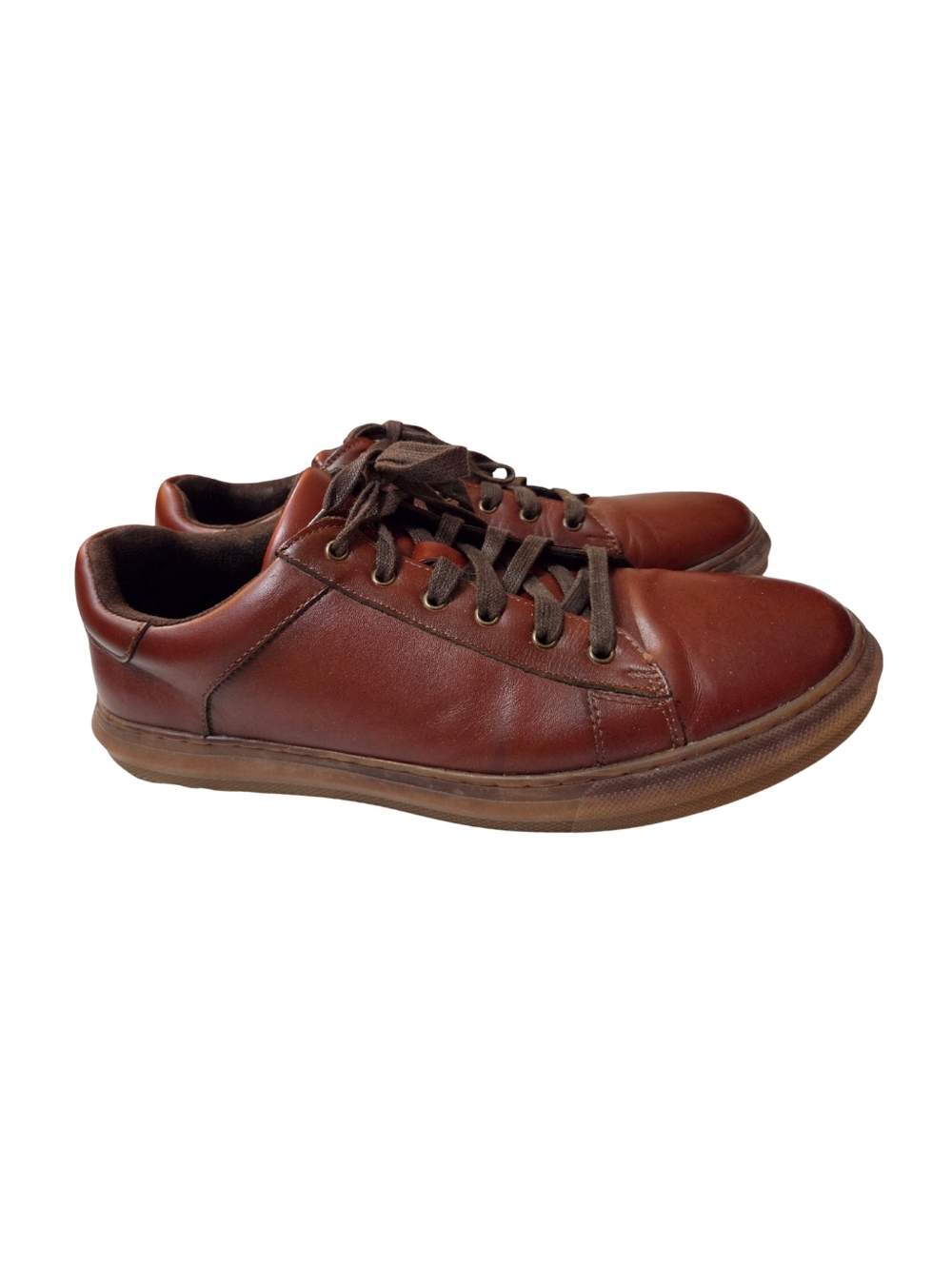 Azkbird Mens 11.5 Oxford Shoes Brown Leather Preppy Office Casual Academia Ivy